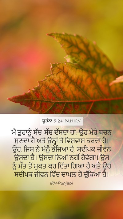 ਯੂਹੰਨਾ 5:24 PANIRV Bible Verse Image