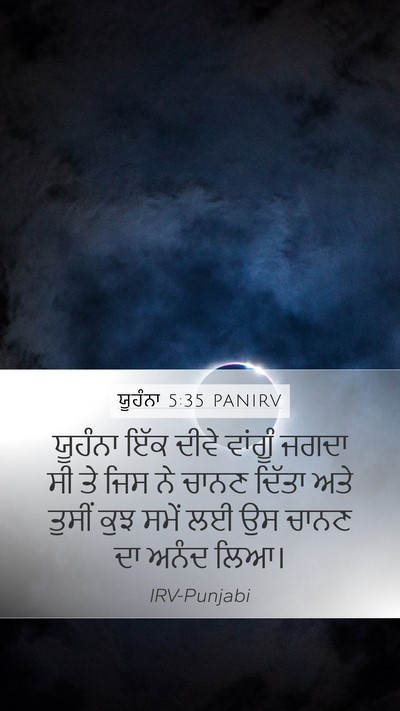 ਯੂਹੰਨਾ 5:35 PANIRV Bible Verse Image