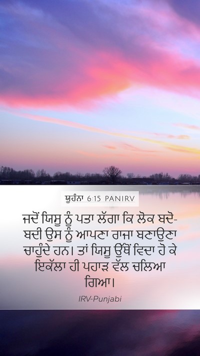 ਯੂਹੰਨਾ 6:15 PANIRV Bible Verse Image