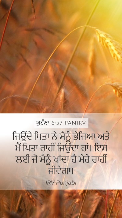 ਯੂਹੰਨਾ 6:57 PANIRV Bible Verse Image
