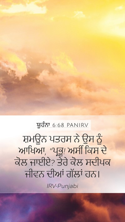 ਯੂਹੰਨਾ 6:68 PANIRV Bible Verse Image