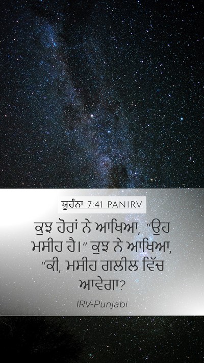 ਯੂਹੰਨਾ 7:41 PANIRV Bible Verse Image