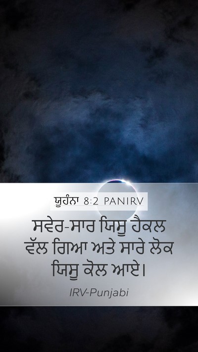 ਯੂਹੰਨਾ 8:2 PANIRV Bible Verse Image