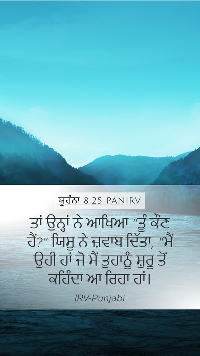 ਯੂਹੰਨਾ 8:25 PANIRV Bible Verse Image