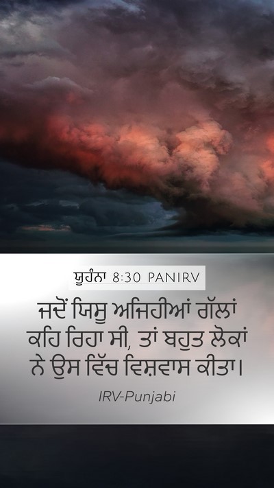 ਯੂਹੰਨਾ 8:30 PANIRV Bible Verse Image