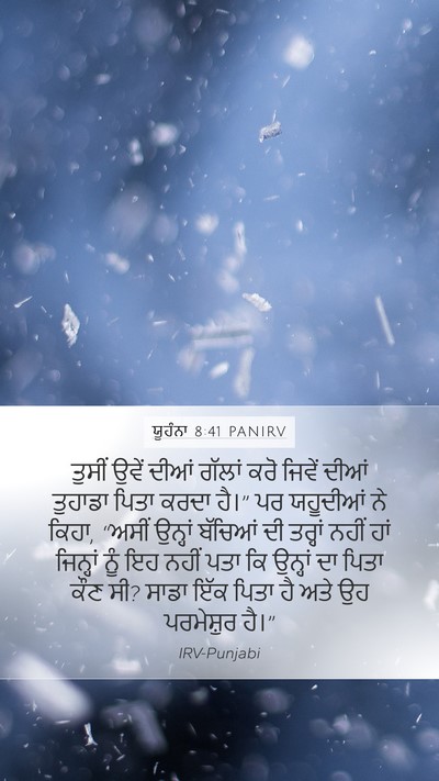 ਯੂਹੰਨਾ 8:41 PANIRV Bible Verse Image