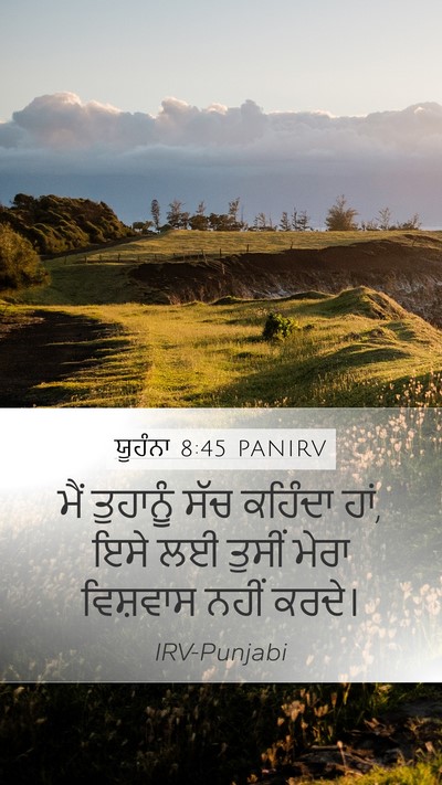 ਯੂਹੰਨਾ 8:45 PANIRV Bible Verse Image