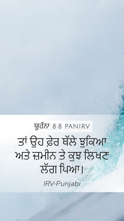 ਯੂਹੰਨਾ 8:8 PANIRV Bible Verse Image