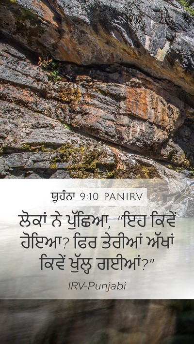 ਯੂਹੰਨਾ 9:10 PANIRV Mobile Phone Wallpaper - ਲੋਕਾਂ ਨੇ ਪੁੱਛਿਆ, - Mobile Bible Verse Wallpaper