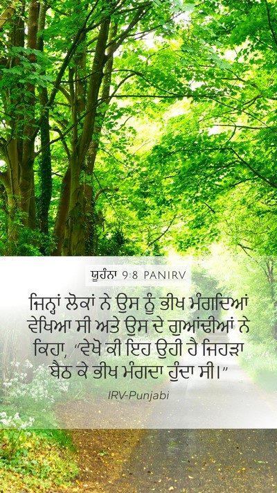 ਯੂਹੰਨਾ 9:8 PANIRV Bible Verse Image