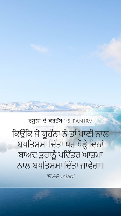 ਰਸੂਲਾਂ ਦੇ ਕਰਤੱਬ 1:5 PANIRV Bible Verse Image
