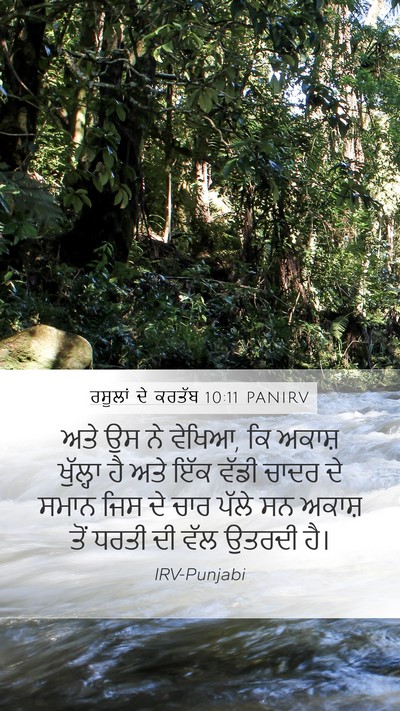 ਰਸੂਲਾਂ ਦੇ ਕਰਤੱਬ 10:11 PANIRV Bible Verse Image