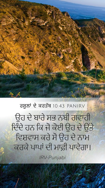 ਰਸੂਲਾਂ ਦੇ ਕਰਤੱਬ 10:43 PANIRV Bible Verse Image