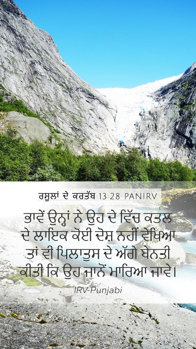 ਰਸੂਲਾਂ ਦੇ ਕਰਤੱਬ 13:28 PANIRV Bible Verse Image