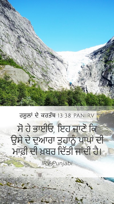 ਰਸੂਲਾਂ ਦੇ ਕਰਤੱਬ 13:38 PANIRV Bible Verse Image