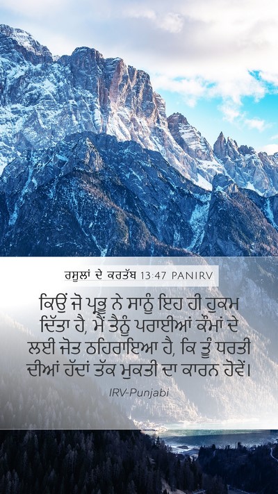 ਰਸੂਲਾਂ ਦੇ ਕਰਤੱਬ 13:47 PANIRV Bible Verse Image