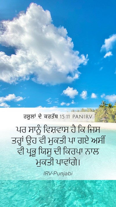 ਰਸੂਲਾਂ ਦੇ ਕਰਤੱਬ 15:11 PANIRV Bible Verse Image