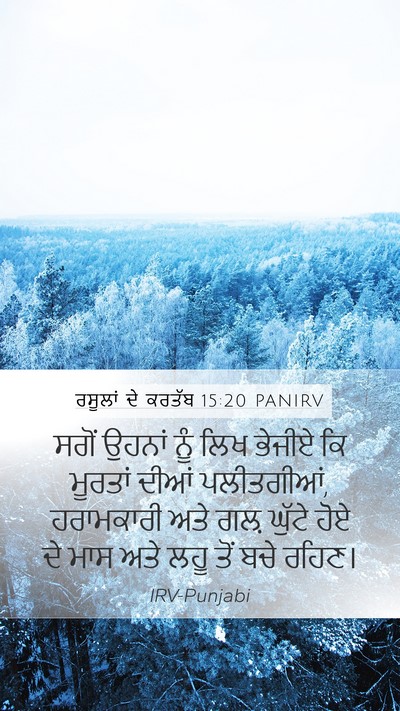 ਰਸੂਲਾਂ ਦੇ ਕਰਤੱਬ 15:20 PANIRV Bible Verse Image