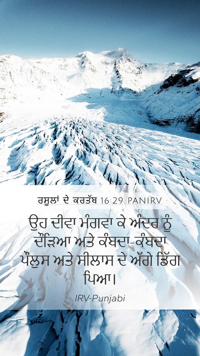 ਰਸੂਲਾਂ ਦੇ ਕਰਤੱਬ 16:29 PANIRV Bible Verse Image