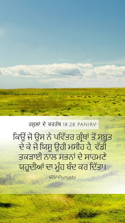 ਰਸੂਲਾਂ ਦੇ ਕਰਤੱਬ 18:28 PANIRV Bible Verse Image