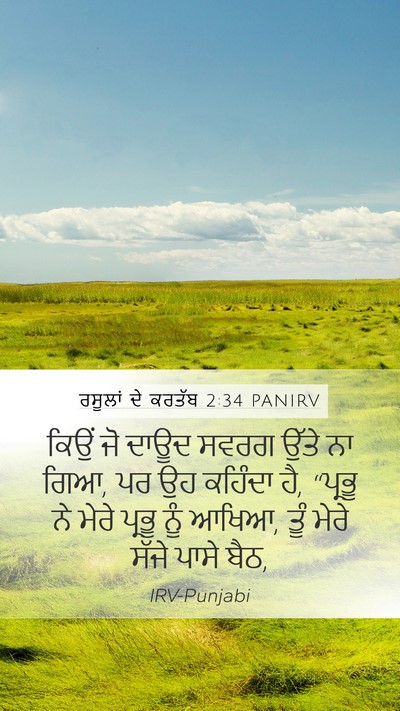 ਰਸੂਲਾਂ ਦੇ ਕਰਤੱਬ 2:34 PANIRV Bible Verse Image
