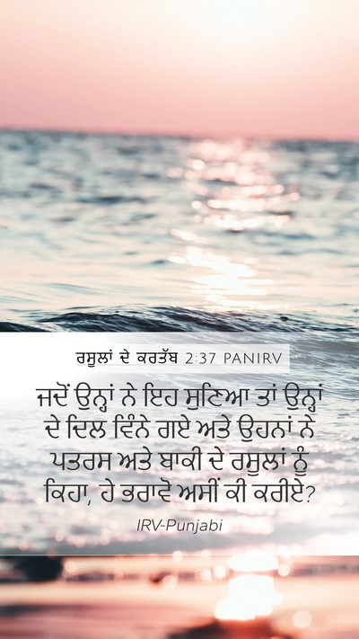 ਰਸੂਲਾਂ ਦੇ ਕਰਤੱਬ 2:37 PANIRV Bible Verse Image