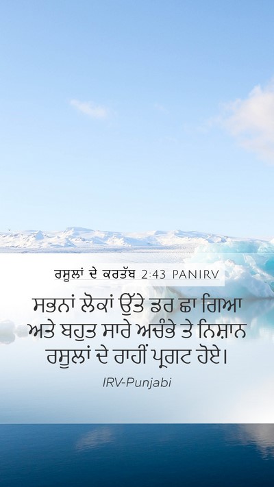 ਰਸੂਲਾਂ ਦੇ ਕਰਤੱਬ 2:43 PANIRV Bible Verse Image