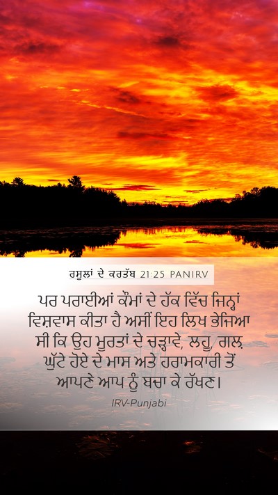 ਰਸੂਲਾਂ ਦੇ ਕਰਤੱਬ 21:25 PANIRV Bible Verse Image