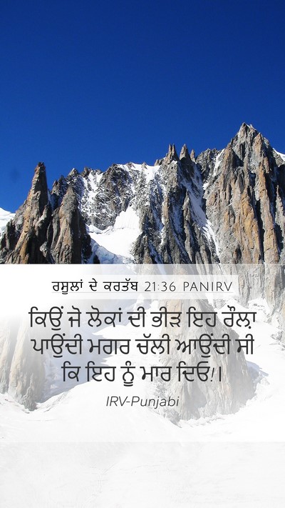 ਰਸੂਲਾਂ ਦੇ ਕਰਤੱਬ 21:36 PANIRV Bible Verse Image