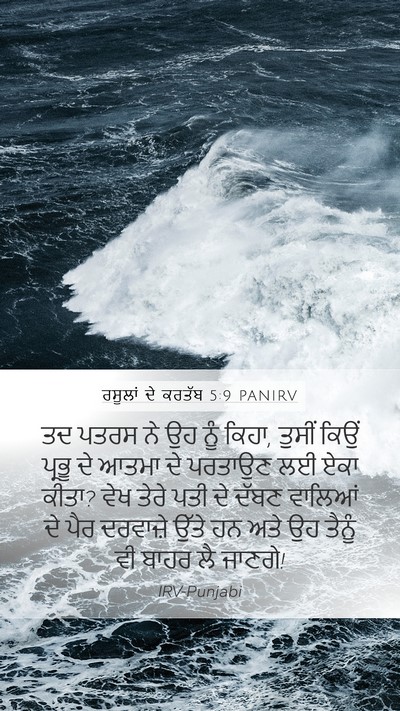 ਰਸੂਲਾਂ ਦੇ ਕਰਤੱਬ 5:9 PANIRV Bible Verse Image