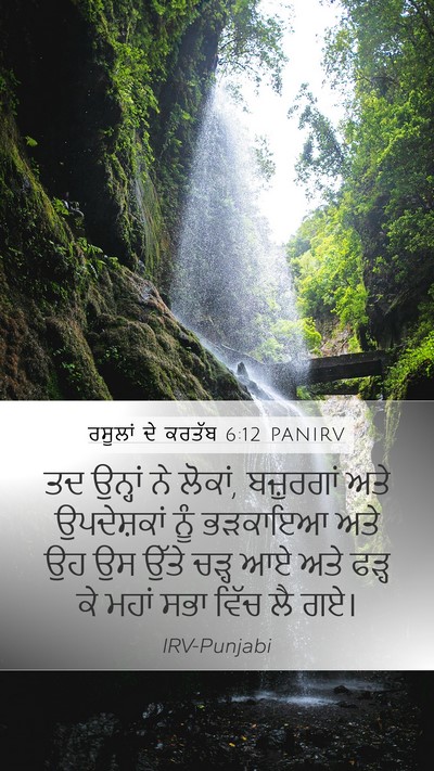 ਰਸੂਲਾਂ ਦੇ ਕਰਤੱਬ 6:12 PANIRV Bible Verse Image