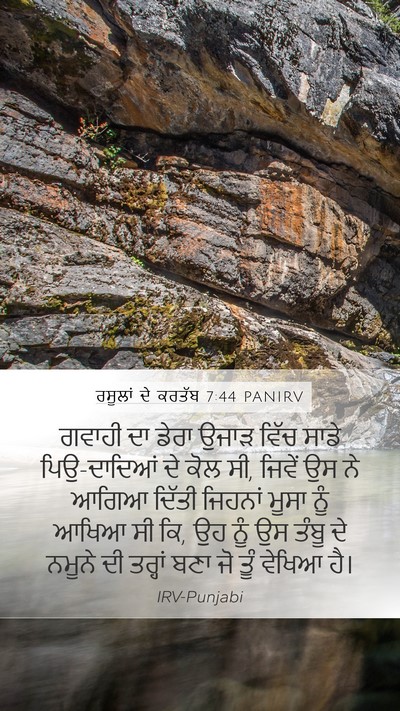 ਰਸੂਲਾਂ ਦੇ ਕਰਤੱਬ 7:44 PANIRV Bible Verse Image