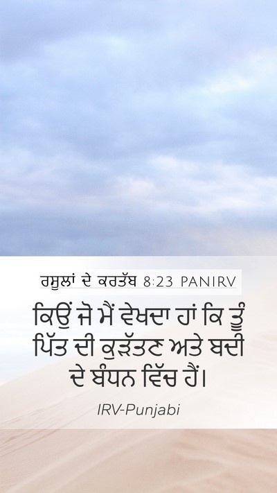 ਰਸੂਲਾਂ ਦੇ ਕਰਤੱਬ 8:23 PANIRV Bible Verse Image