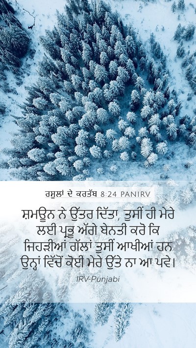 ਰਸੂਲਾਂ ਦੇ ਕਰਤੱਬ 8:24 PANIRV Bible Verse Image