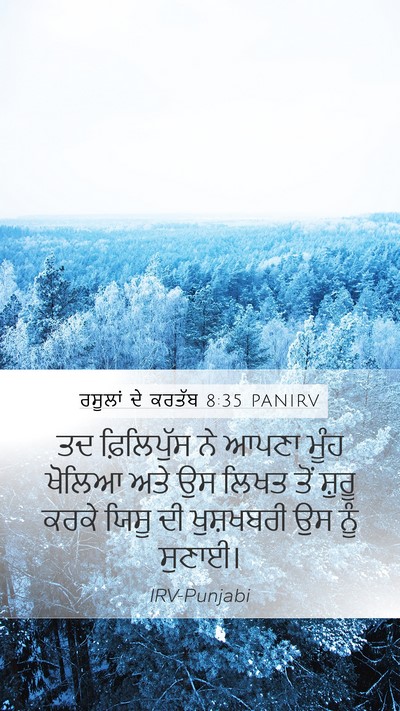 ਰਸੂਲਾਂ ਦੇ ਕਰਤੱਬ 8:35 PANIRV Bible Verse Image
