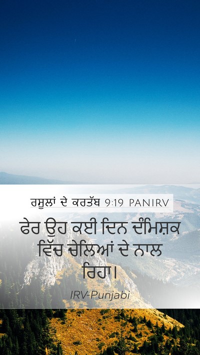 ਰਸੂਲਾਂ ਦੇ ਕਰਤੱਬ 9:19 PANIRV Bible Verse Image