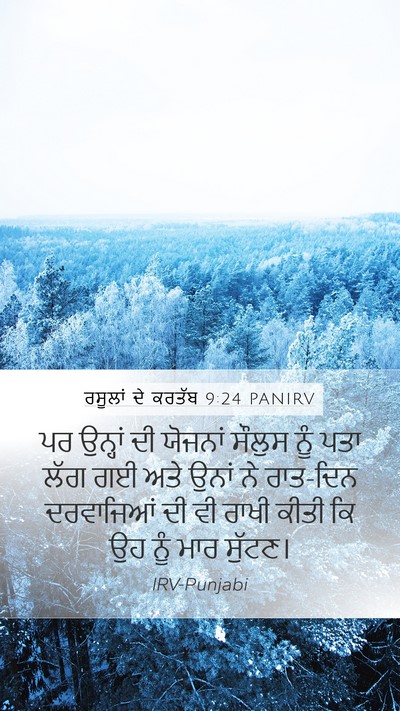ਰਸੂਲਾਂ ਦੇ ਕਰਤੱਬ 9:24 PANIRV Bible Verse Image