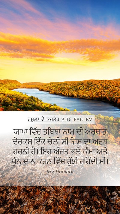 ਰਸੂਲਾਂ ਦੇ ਕਰਤੱਬ 9:36 PANIRV Bible Verse Image