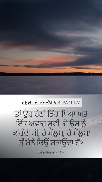 ਰਸੂਲਾਂ ਦੇ ਕਰਤੱਬ 9:4 PANIRV Bible Verse Image