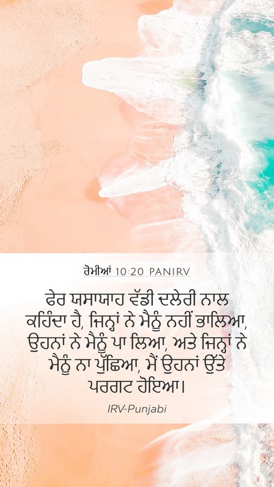 ਰੋਮੀਆਂ 10:20 PANIRV Bible Verse Image