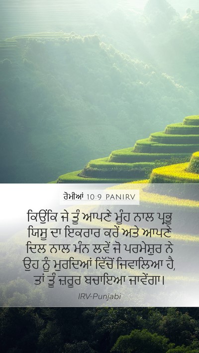 ਰੋਮੀਆਂ 10:9 PANIRV Bible Verse Image