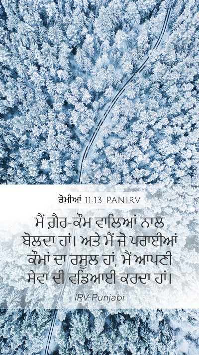 ਰੋਮੀਆਂ 11:13 PANIRV Mobile Phone Wallpaper - ਮੈਂ ਗ਼ੈਰ-ਕੌਮ - Mobile Bible Verse Wallpaper