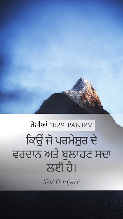 ਰੋਮੀਆਂ 11:29 PANIRV Bible Verse Image