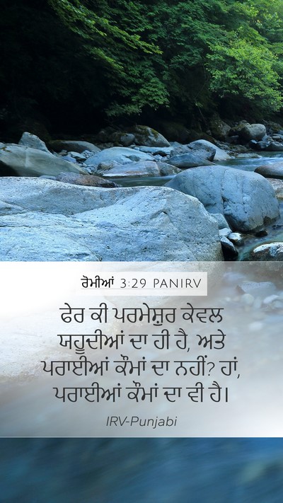 ਰੋਮੀਆਂ 3:29 PANIRV Bible Verse Image