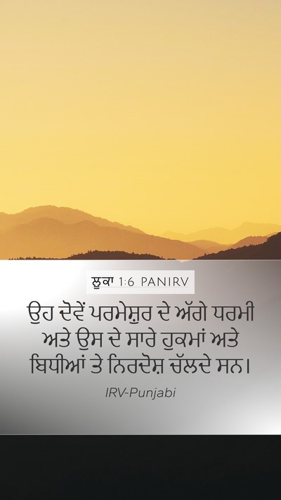 ਲੂਕਾ 1:6 PANIRV Bible Verse Image