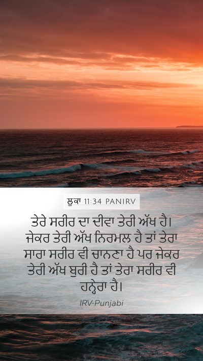 ਲੂਕਾ 11:34 PANIRV Bible Verse Image