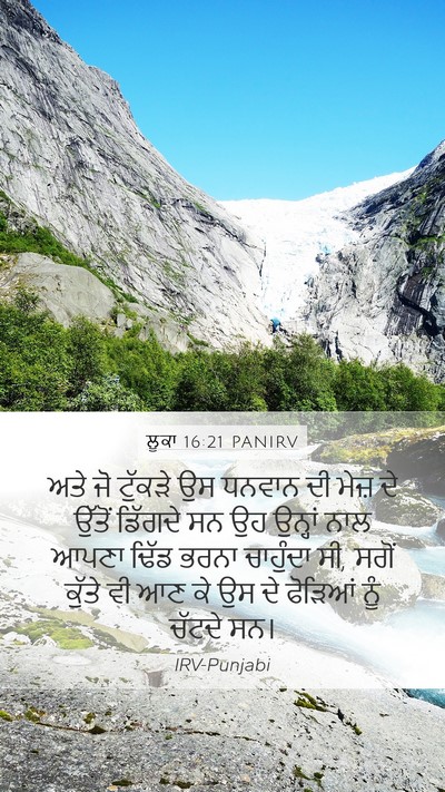 ਲੂਕਾ 16:21 PANIRV Bible Verse Image