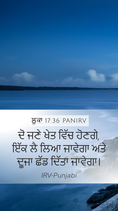 ਲੂਕਾ 17:36 PANIRV Mobile Phone Wallpaper - ਦੋ ਜਣੇ ਖੇਤ ਵਿੱਚ - Mobile Bible Verse Wallpaper