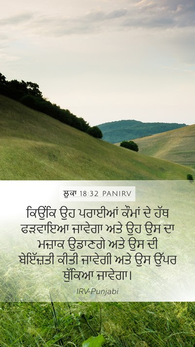 ਲੂਕਾ 18:32 PANIRV Bible Verse Image