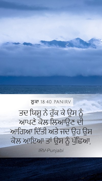 ਲੂਕਾ 18:40 PANIRV Mobile Phone Wallpaper - ਤਦ ਯਿਸੂ ਨੇ ਰੁੱਕ ਕੇ - Mobile Bible Verse Wallpaper
